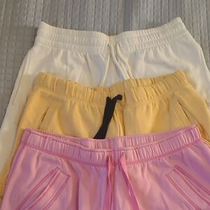 White, Yellow, and Pink Shorts Set